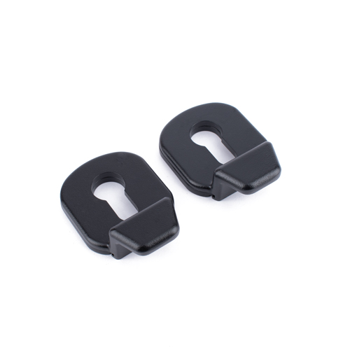 Devoran Euro Double Pull Escutcheon - Black
